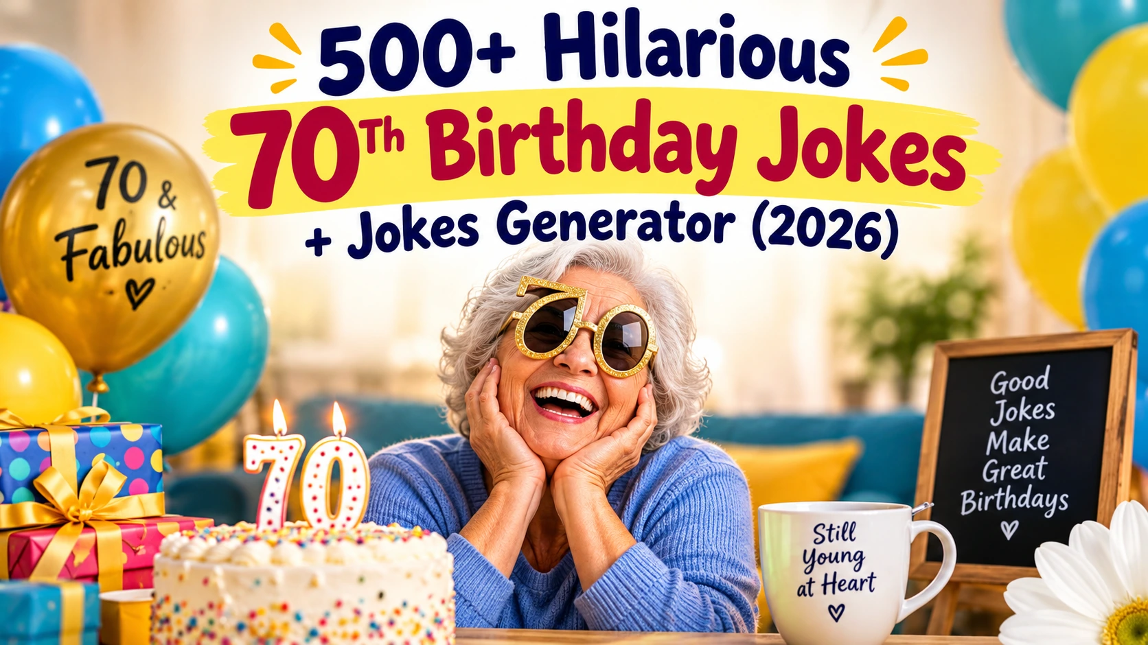 Hilarious 70Th Birthday Jokes + Jokes Generator
