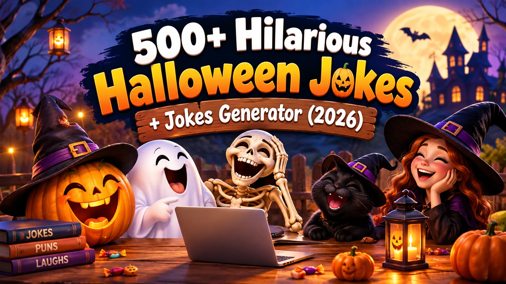 Hilarious Halloween Jokes + Jokes Generator