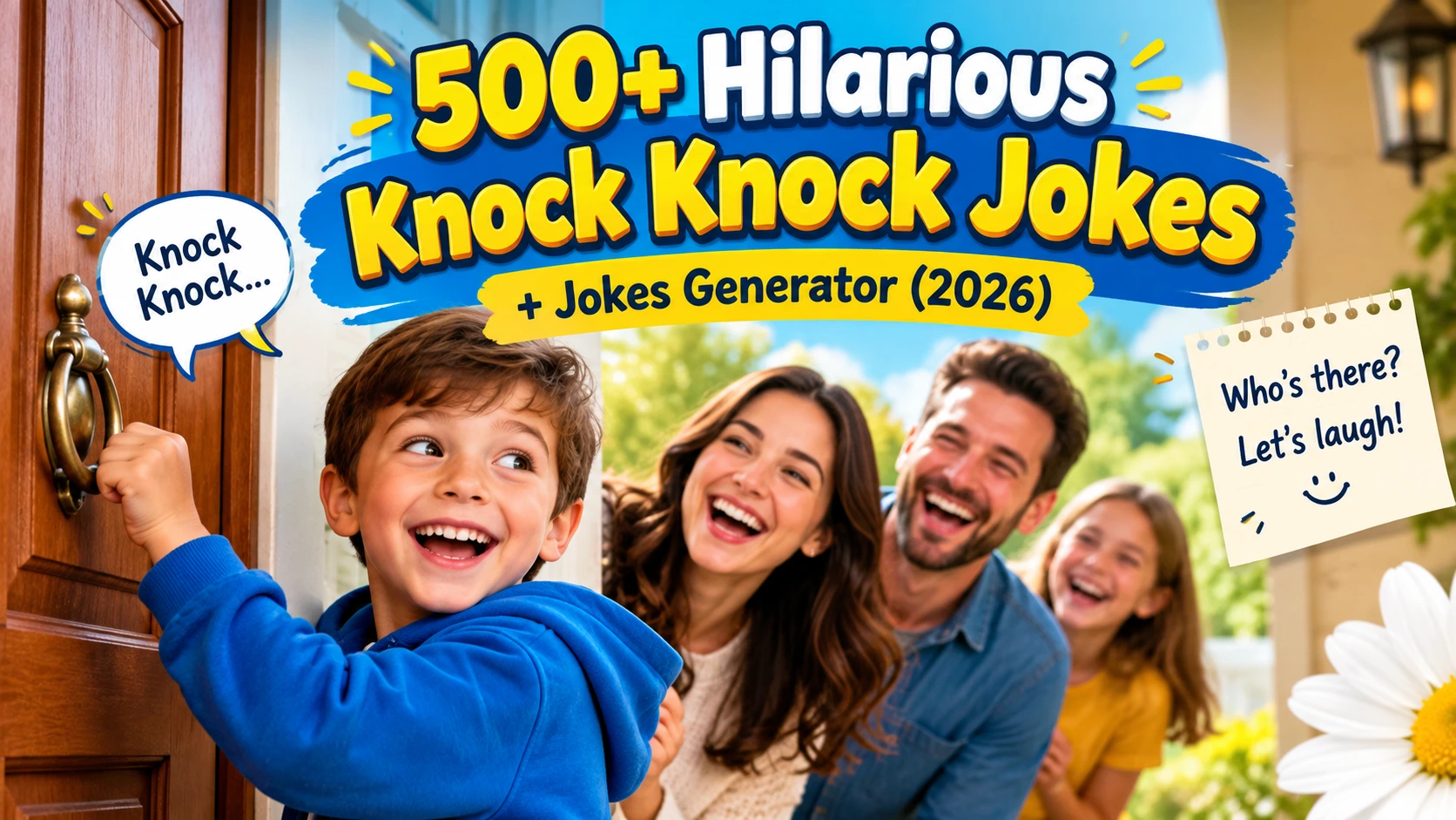 Hilarious Knock Knock Jokes + Jokes Generator