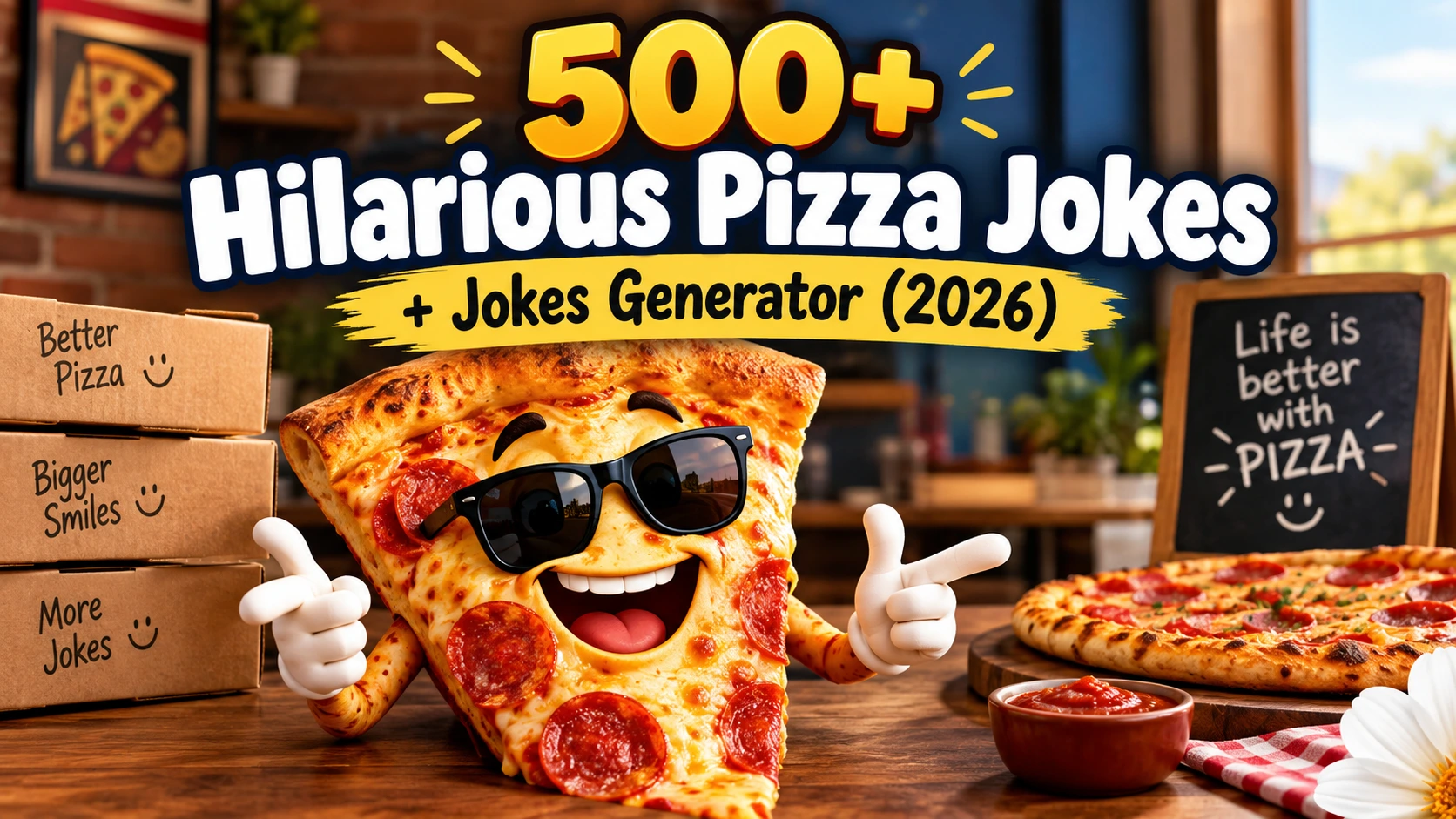 Hilarious Pizza Jokes + Jokes Generator