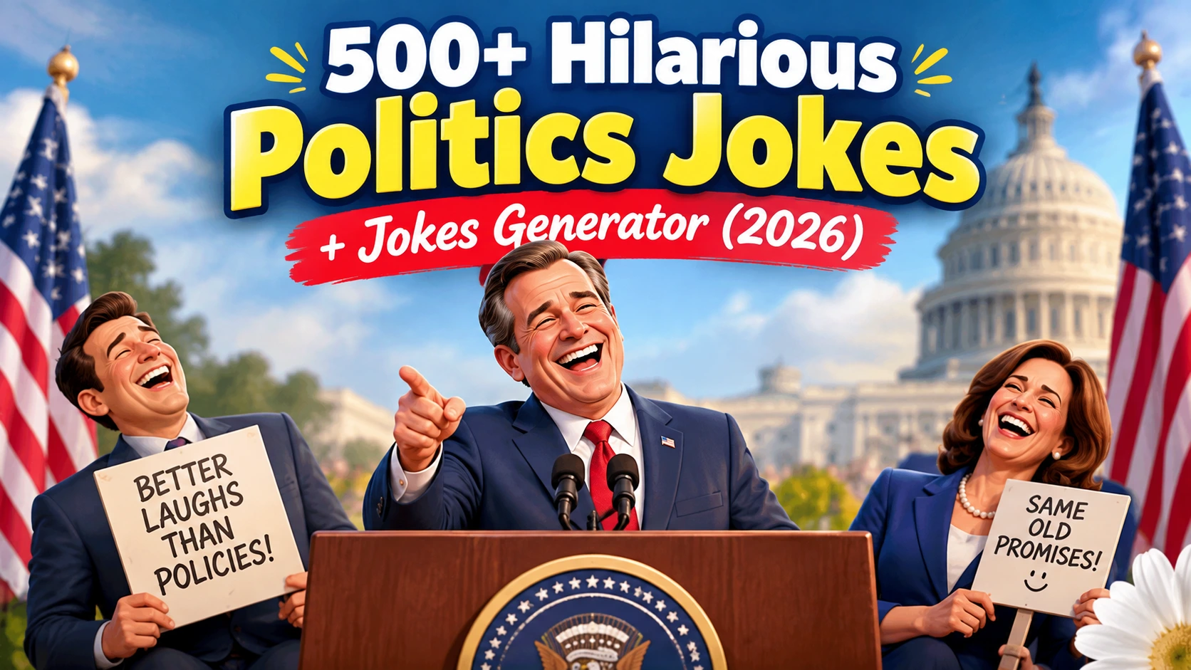 Hilarious Politics Jokes + Jokes Generator