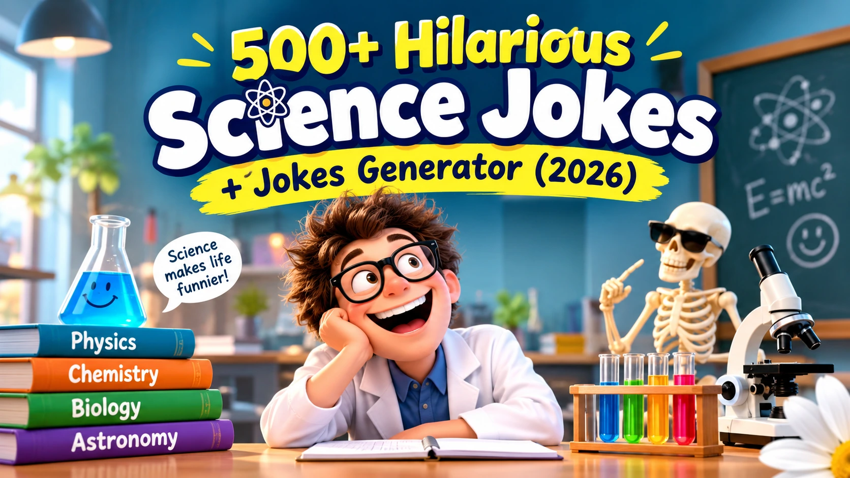 Hilarious Science Jokes + Jokes Generator